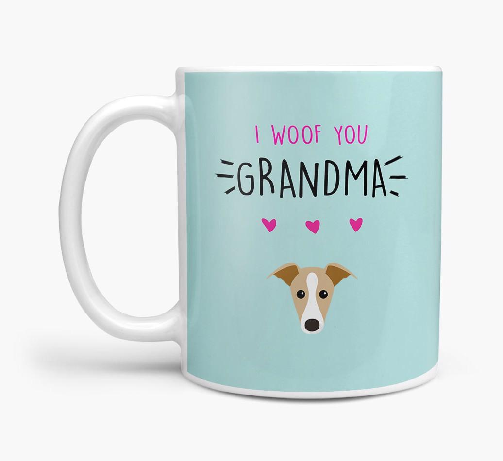 'I Woof You Grandma' Mug with {breedFullName} Icon