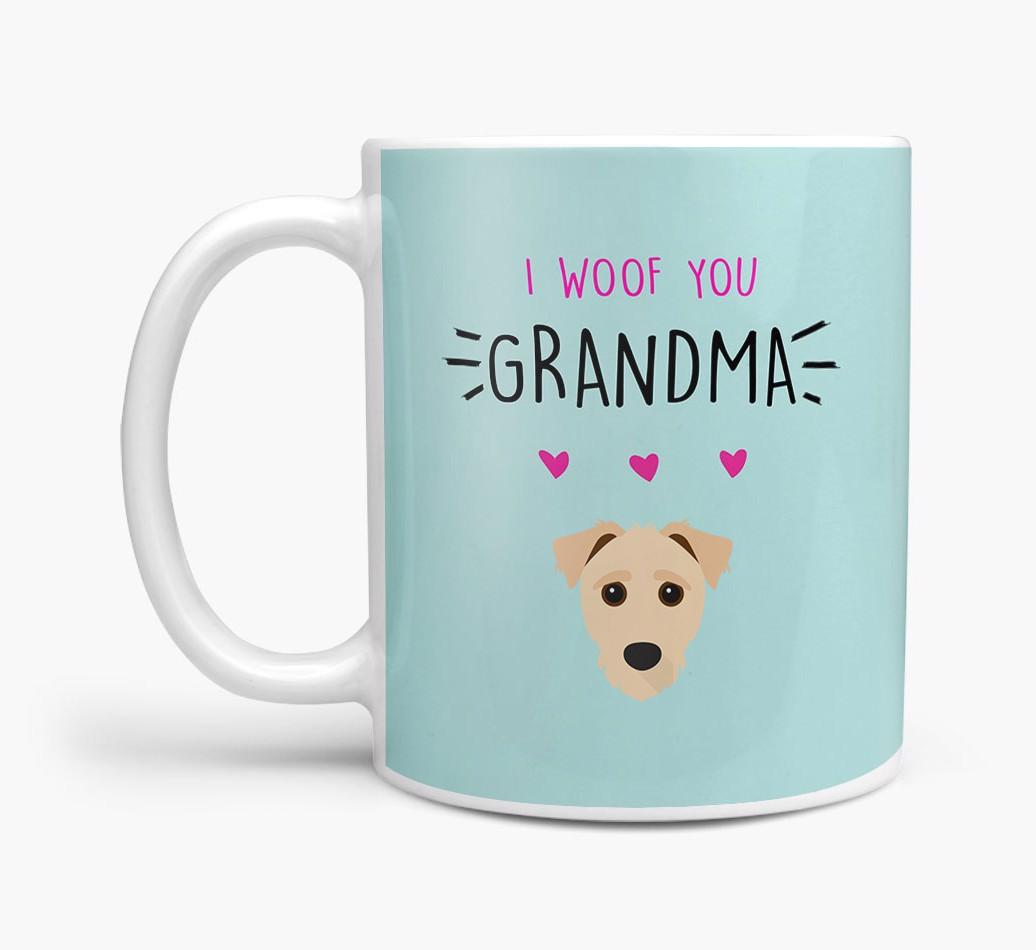 'I Woof You Grandma' Mug with {breedFullName} Icon