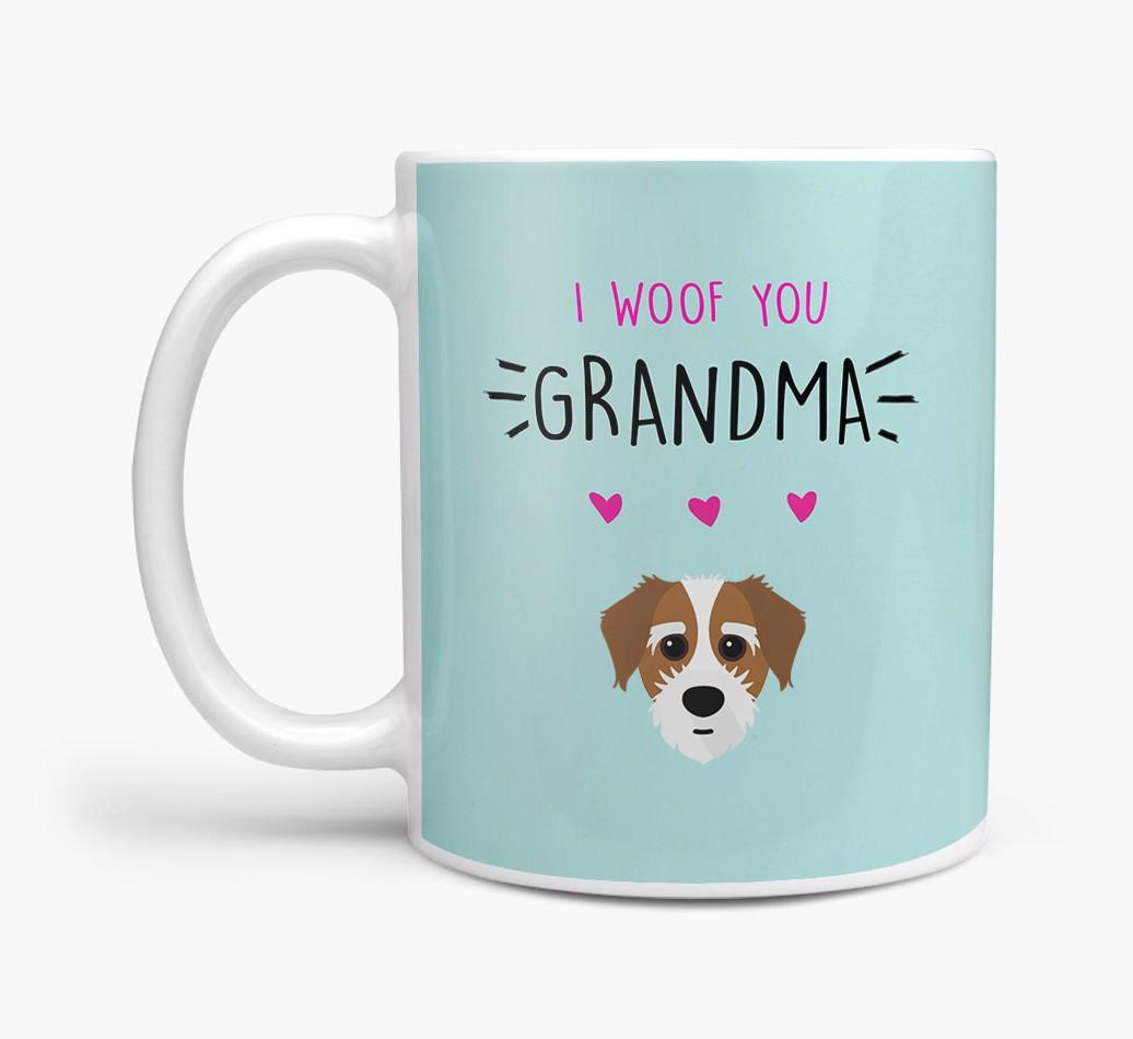 'I Woof You Grandma' Mug with {breedFullName} Icon