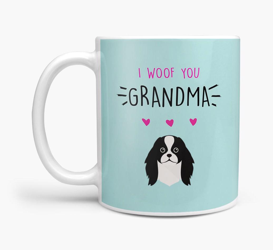 'I Woof You Grandma' Mug with {breedFullName} Icon