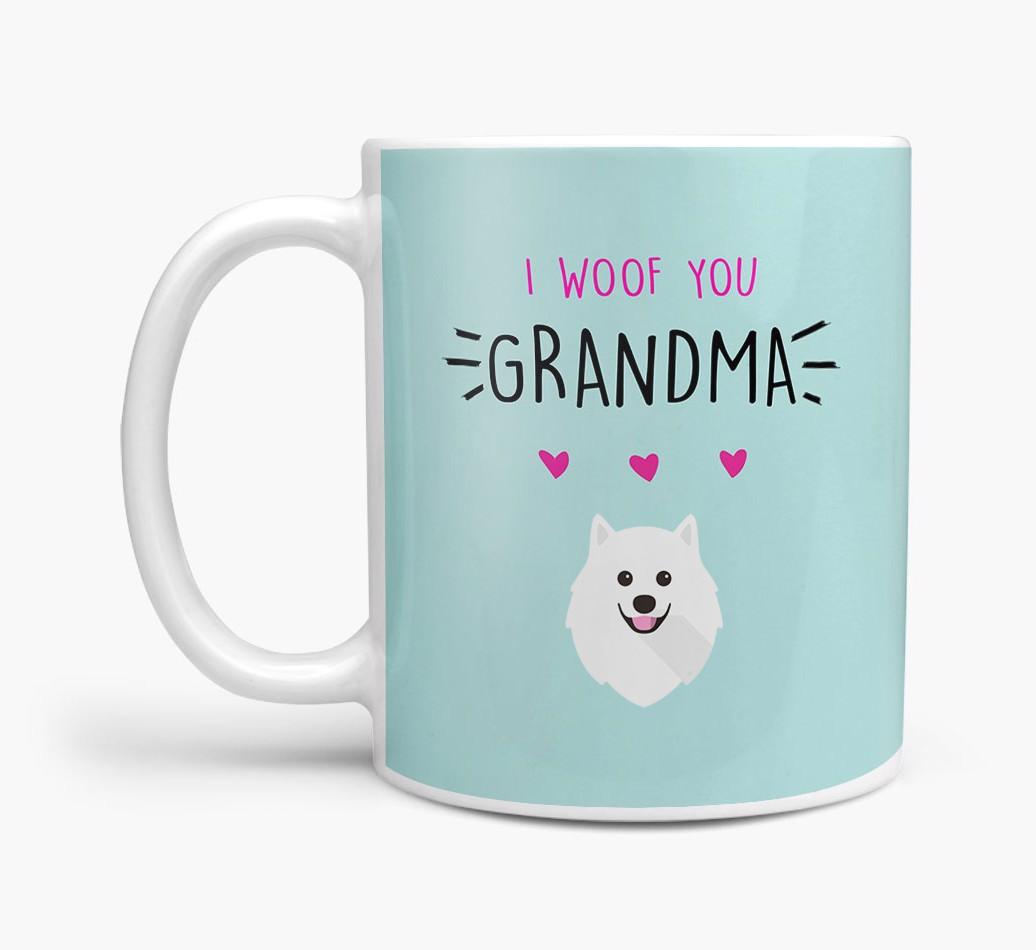 'I Woof You Grandma' Mug with {breedFullName} Icon