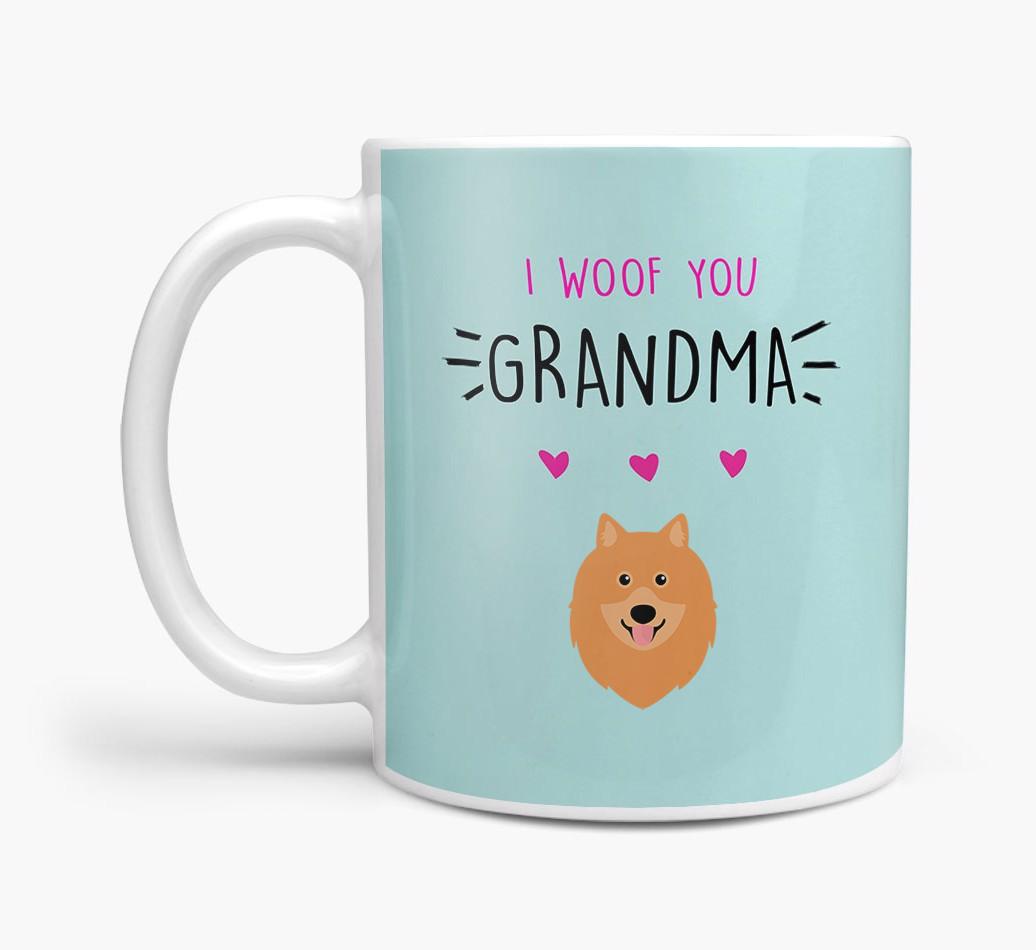 'I Woof You Grandma' Mug with {breedFullName} Icon