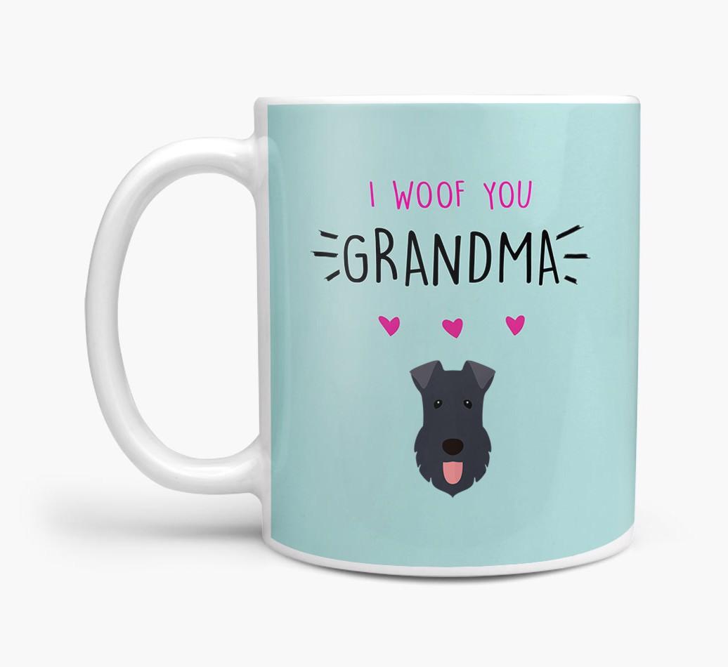 'I Woof You Grandma' Mug with {breedFullName} Icon