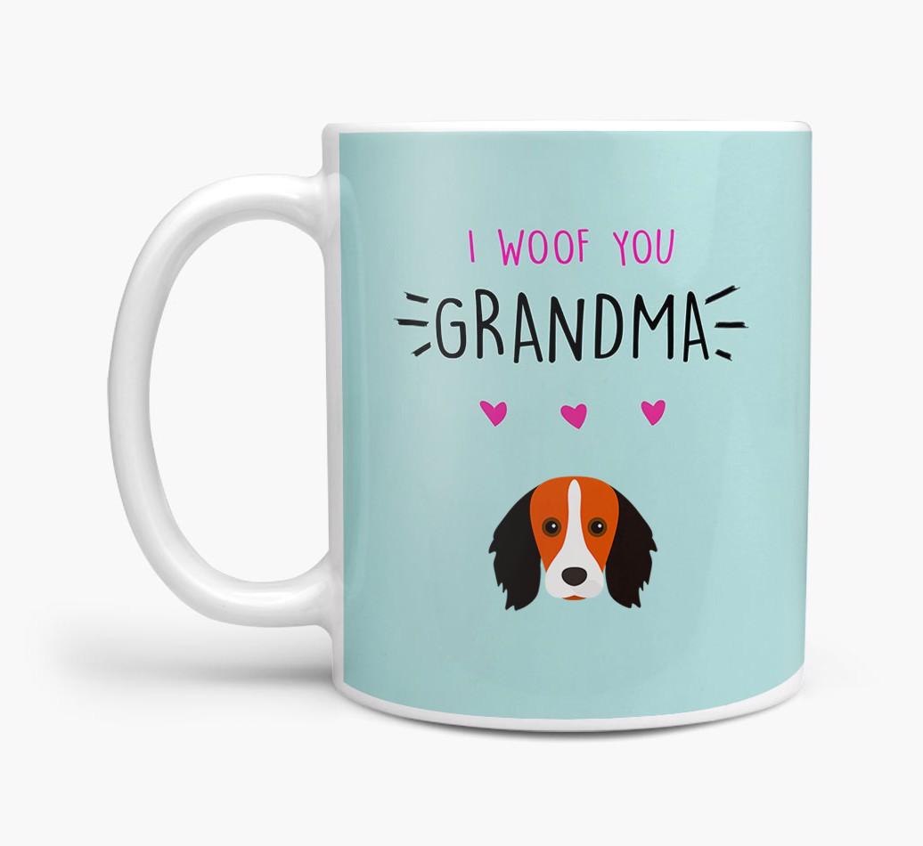 'I Woof You Grandma' Mug with {breedFullName} Icon
