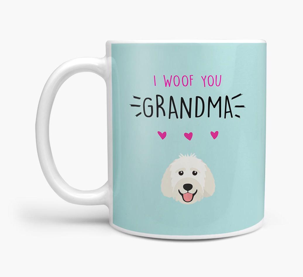 'I Woof You Grandma' Mug with {breedFullName} Icon
