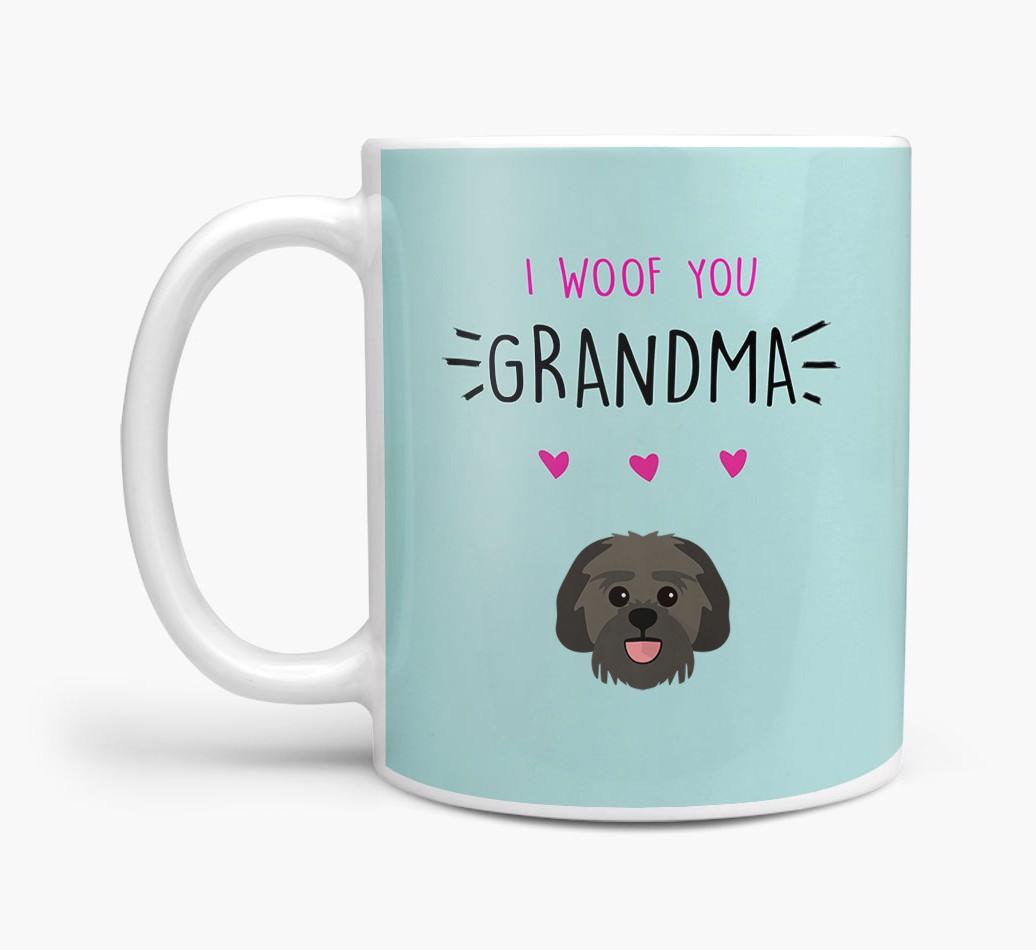 'I Woof You Grandma' Mug with {breedFullName} Icon