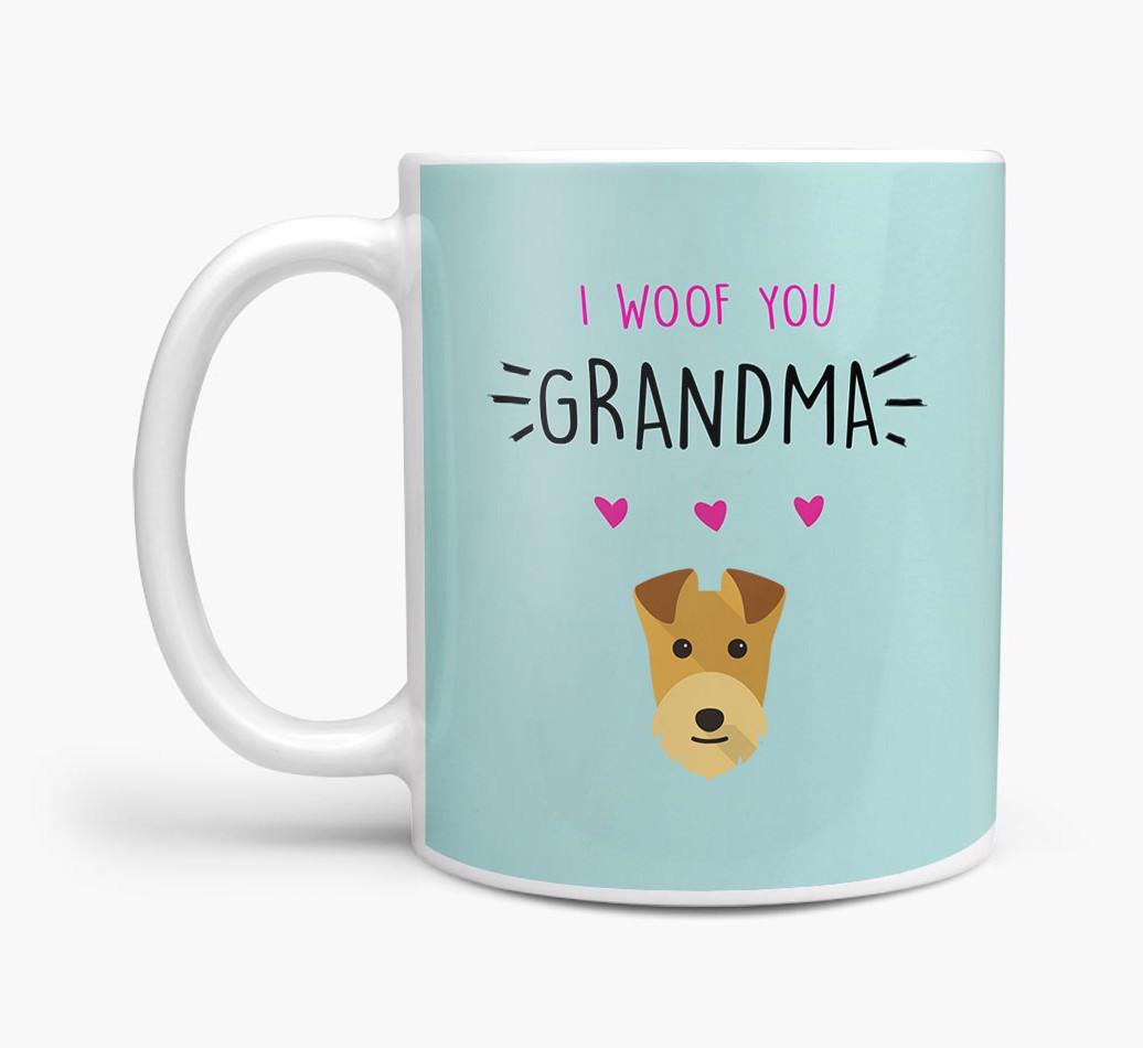 'I Woof You Grandma' Mug with {breedFullName} Icon