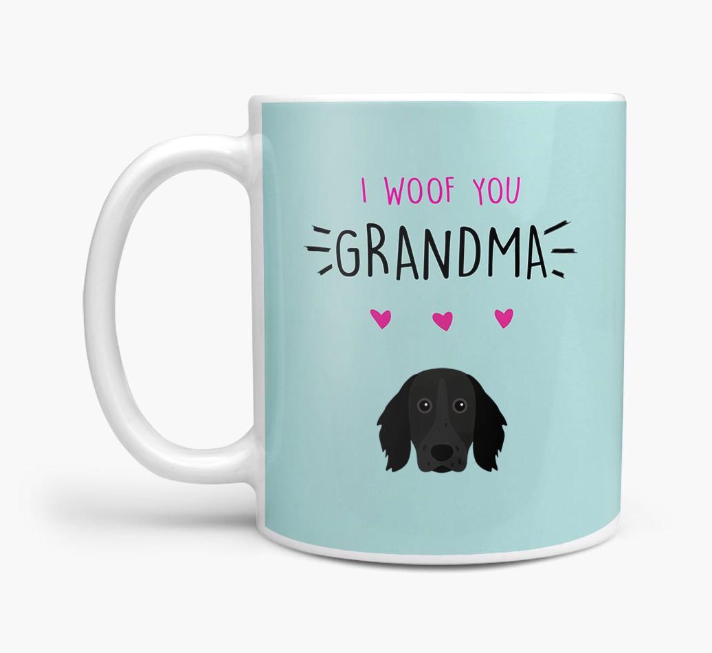 'I Woof You Grandma' Mug with {breedFullName} Icon
