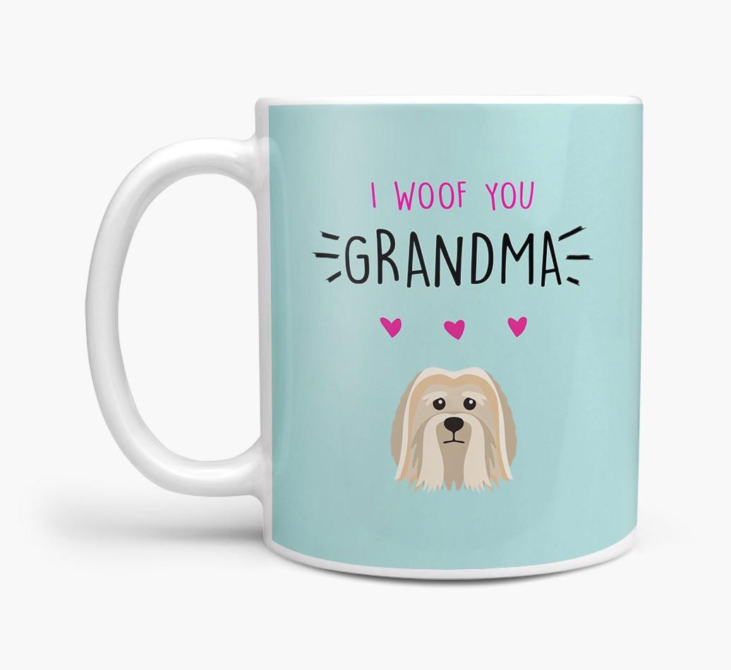 'I Woof You Grandma' Mug with {breedFullName} Icon