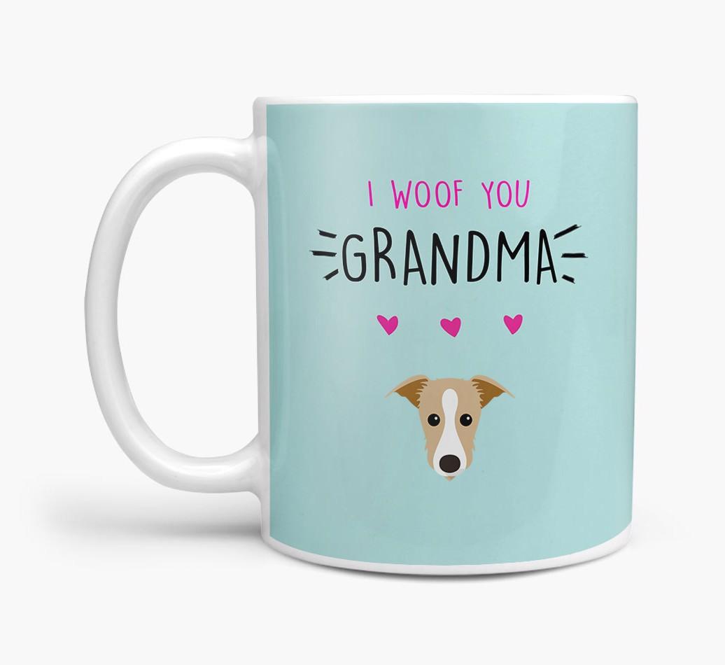 'I Woof You Grandma' Mug with {breedFullName} Icon