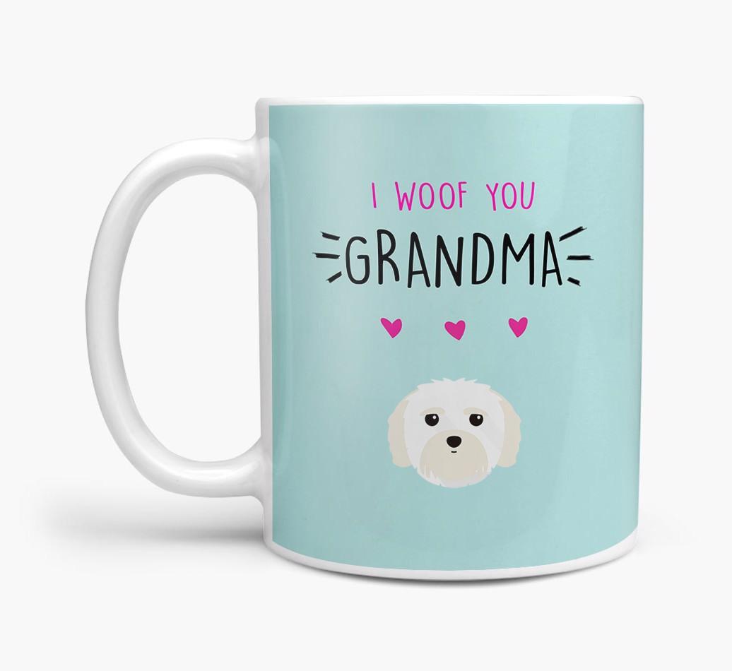 'I Woof You Grandma' Mug with {breedFullName} Icon