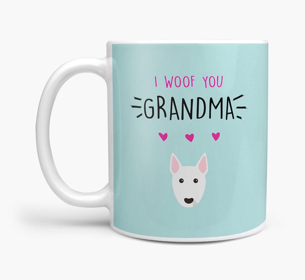 'I Woof You Grandma' Mug with {breedFullName} Icon
