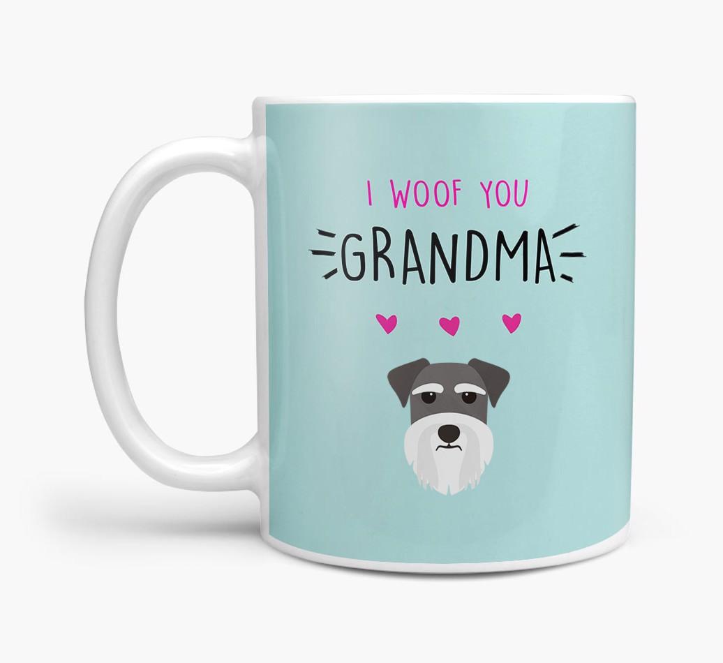 'I Woof You Grandma' Mug with {breedFullName} Icon