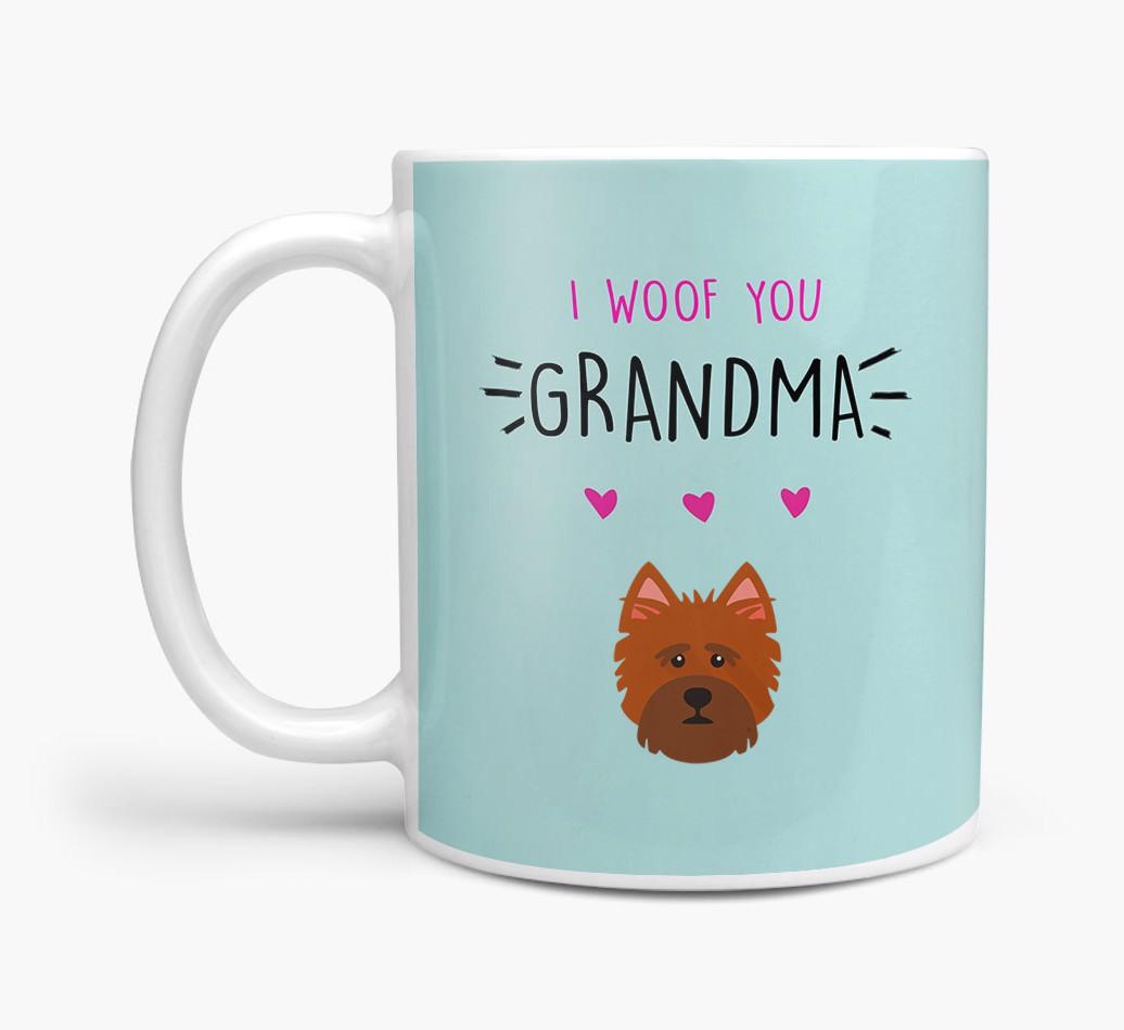 'I Woof You Grandma' Mug with {breedFullName} Icon