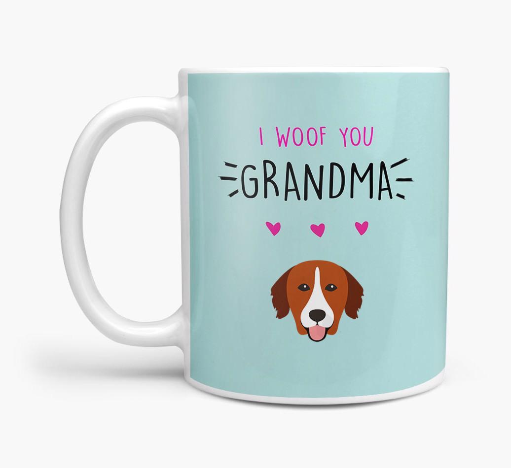 'I Woof You Grandma' Mug with {breedFullName} Icon