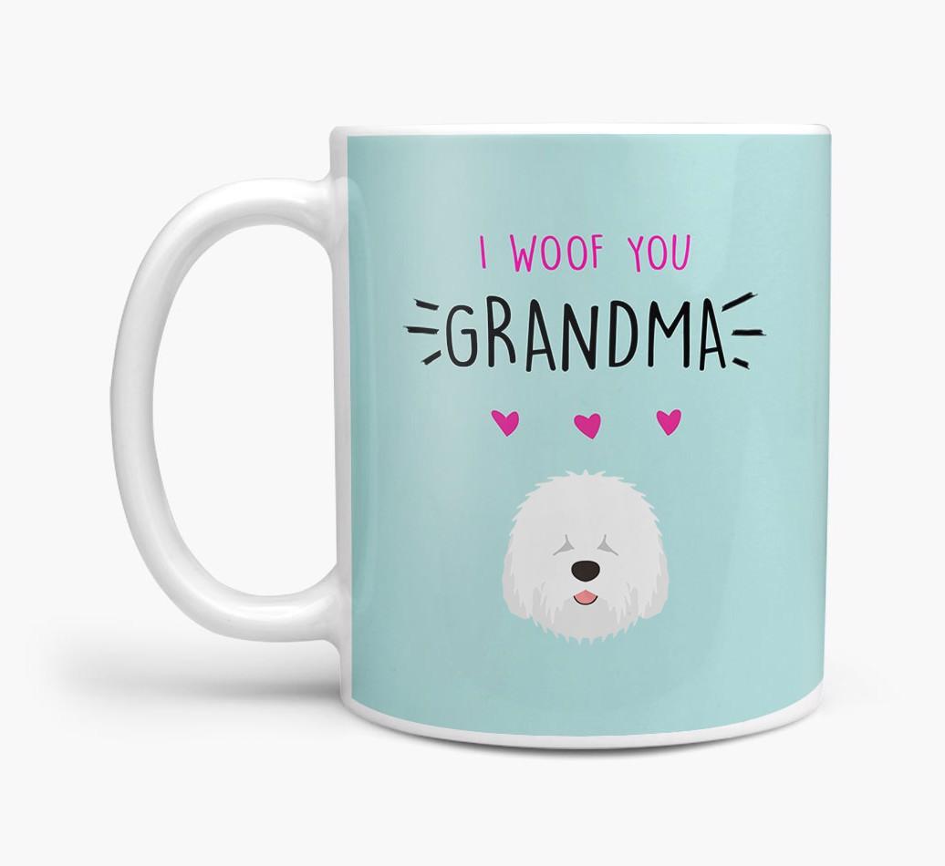 'I Woof You Grandma' Mug with {breedFullName} Icon