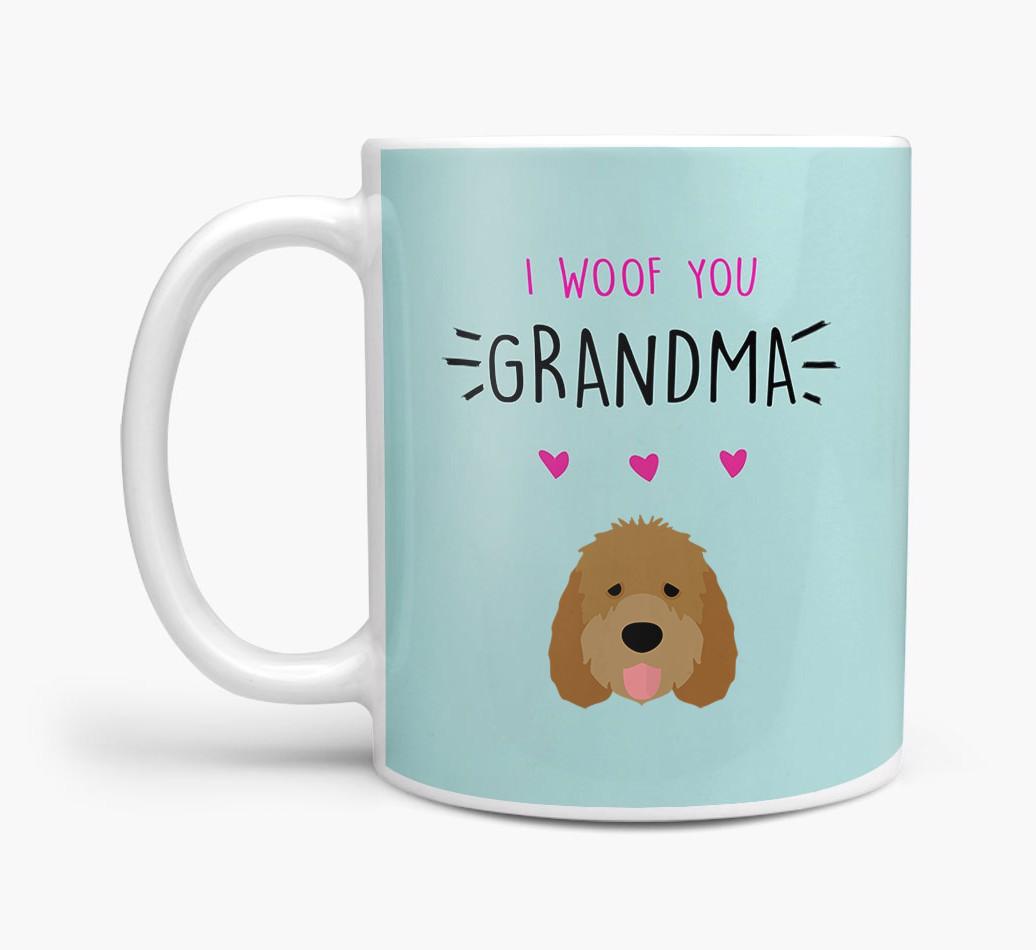 'I Woof You Grandma' Mug with {breedFullName} Icon