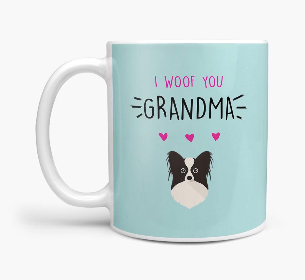 'I Woof You Grandma' Mug with {breedFullName} Icon