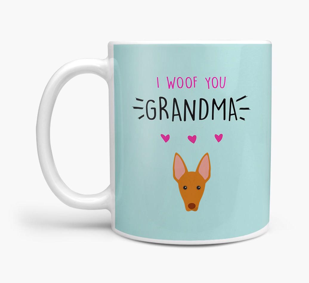 'I Woof You Grandma' Mug with {breedFullName} Icon