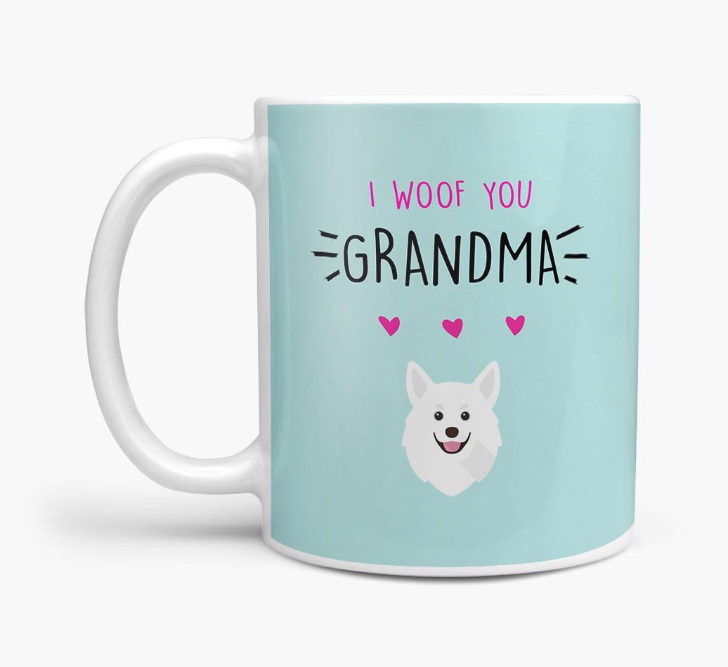 'I Woof You Grandma' Mug with {breedFullName} Icon