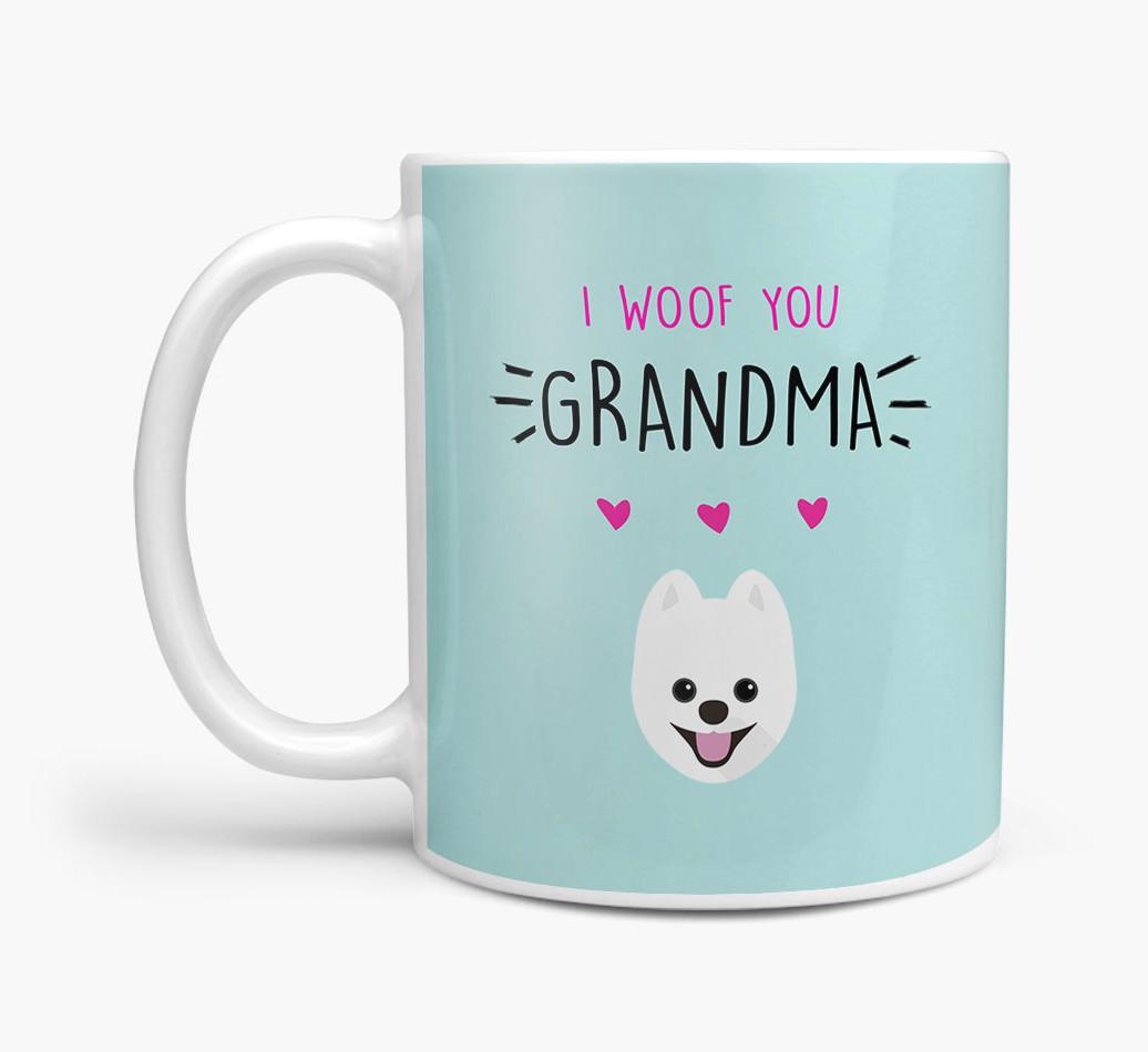 'I Woof You Grandma' Mug with {breedFullName} Icon