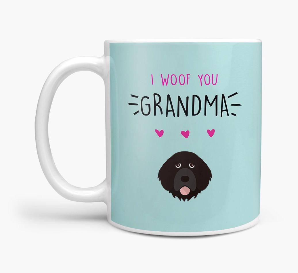 'I Woof You Grandma' Mug with {breedFullName} Icon