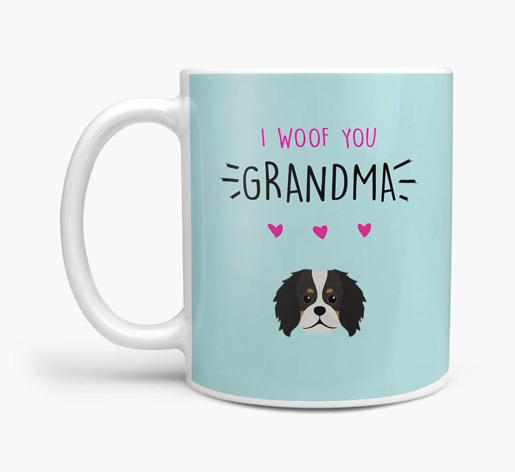 'I Woof You Grandma' Mug with {breedFullName} Icon