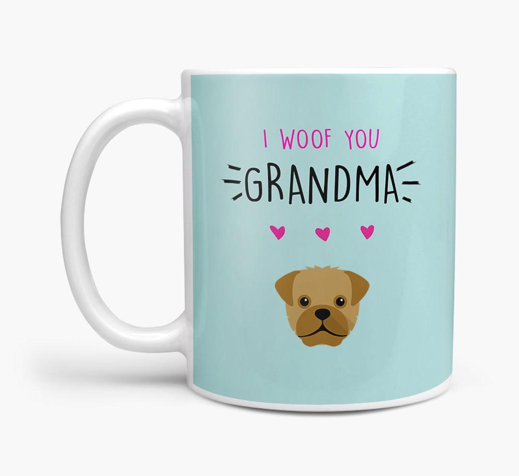 'I Woof You Grandma' Mug with {breedFullName} Icon
