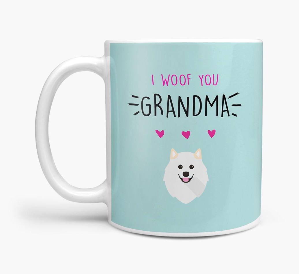 'I Woof You Grandma' Mug with {breedFullName} Icon