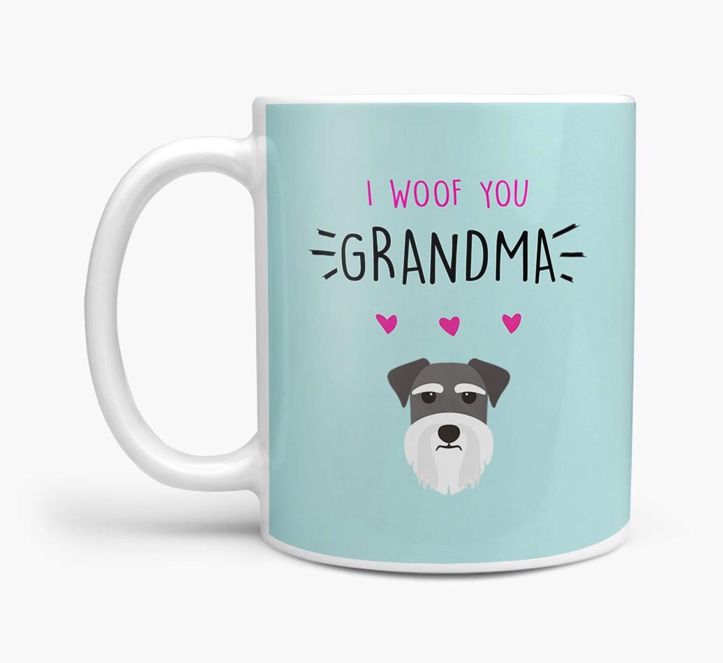 'I Woof You Grandma' Mug with {breedFullName} Icon