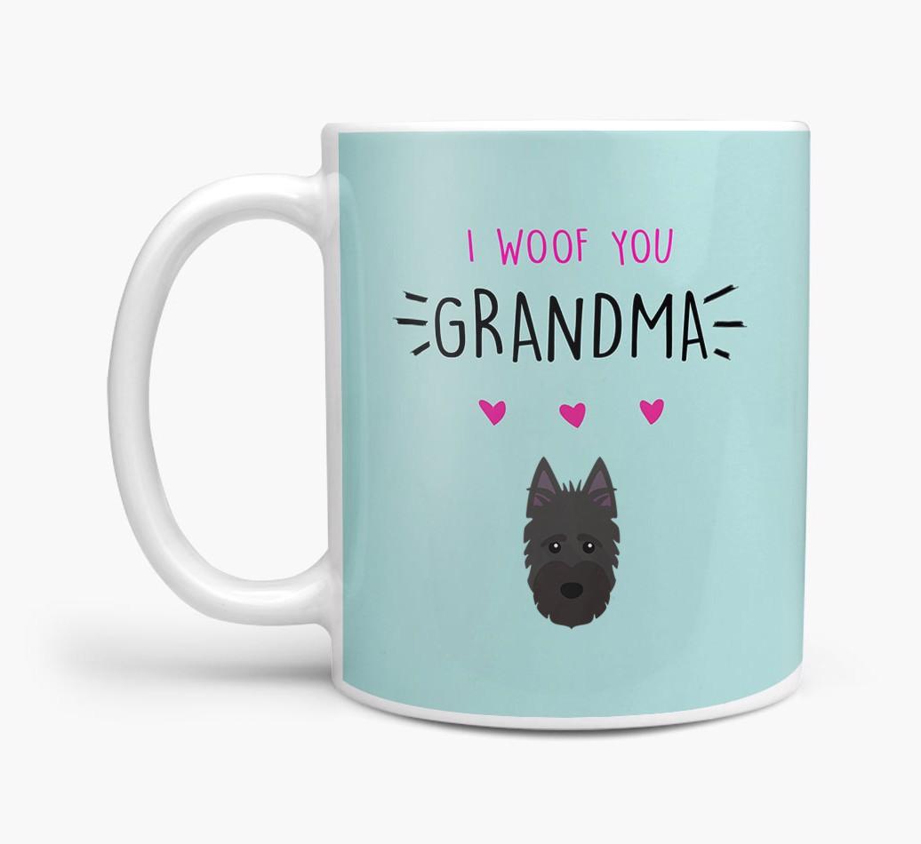 'I Woof You Grandma' Mug with {breedFullName} Icon