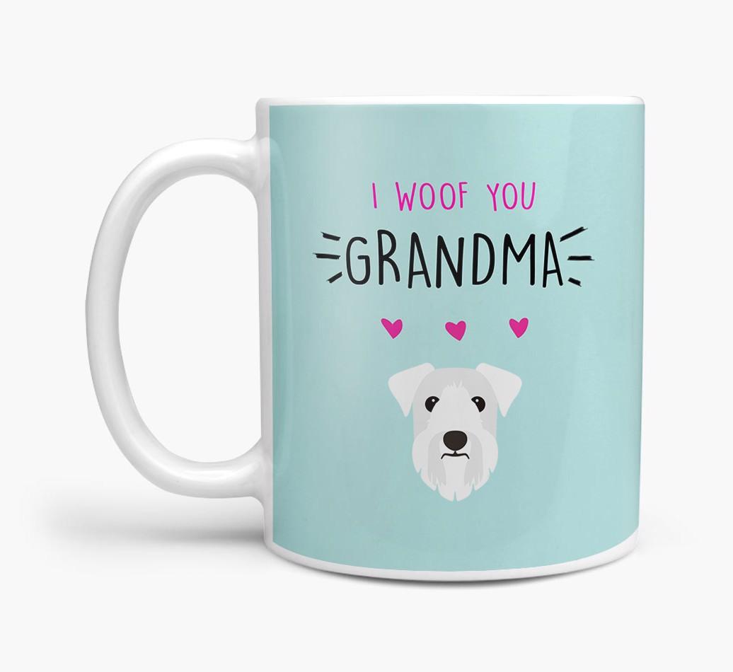 'I Woof You Grandma' Mug with {breedFullName} Icon