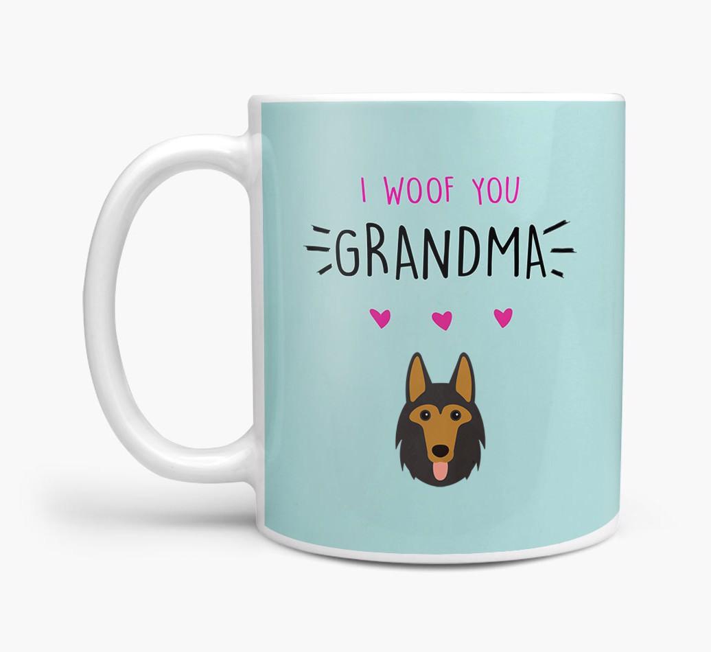 'I Woof You Grandma' Mug with {breedFullName} Icon