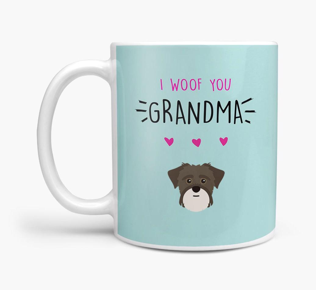 'I Woof You Grandma' Mug with {breedFullName} Icon