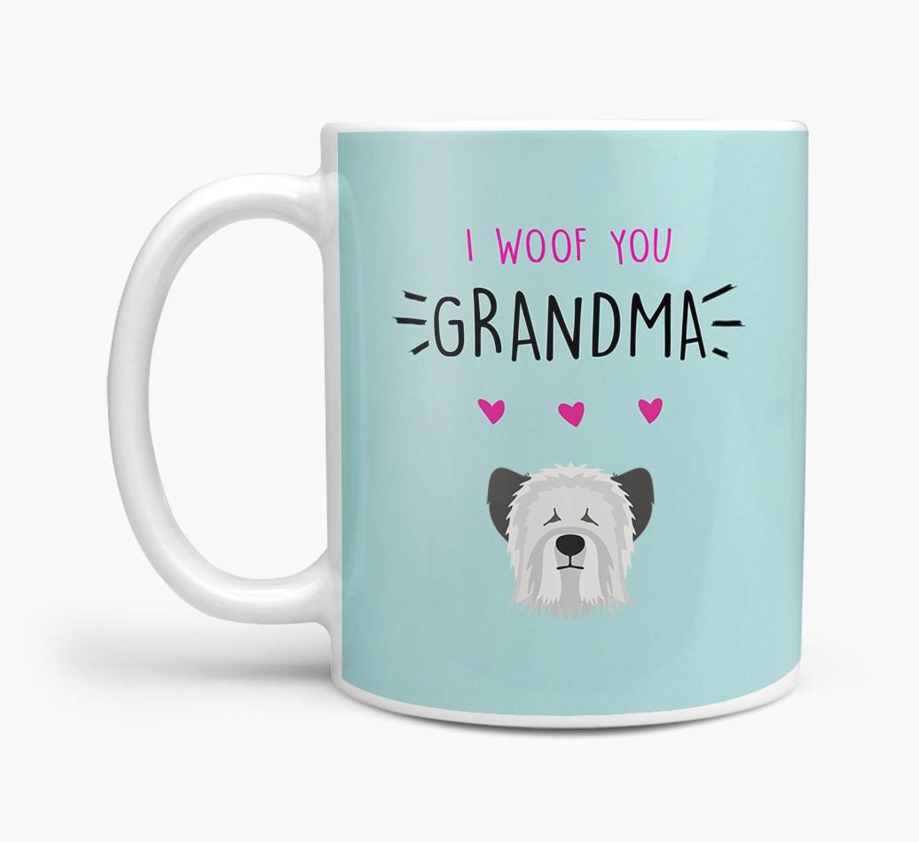 'I Woof You Grandma' Mug with {breedFullName} Icon