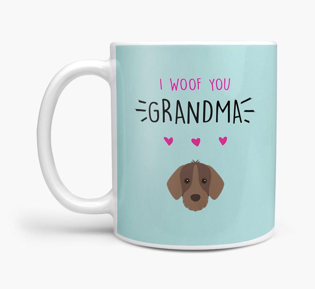 'I Woof You Grandma' Mug with {breedFullName} Icon
