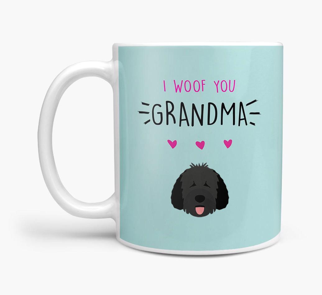 'I Woof You Grandma' Mug with {breedFullName} Icon
