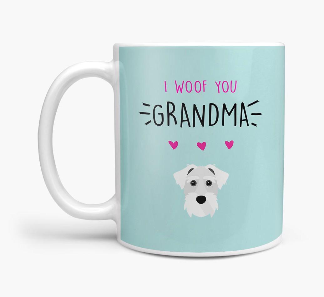 'I Woof You Grandma' Mug with {breedFullName} Icon