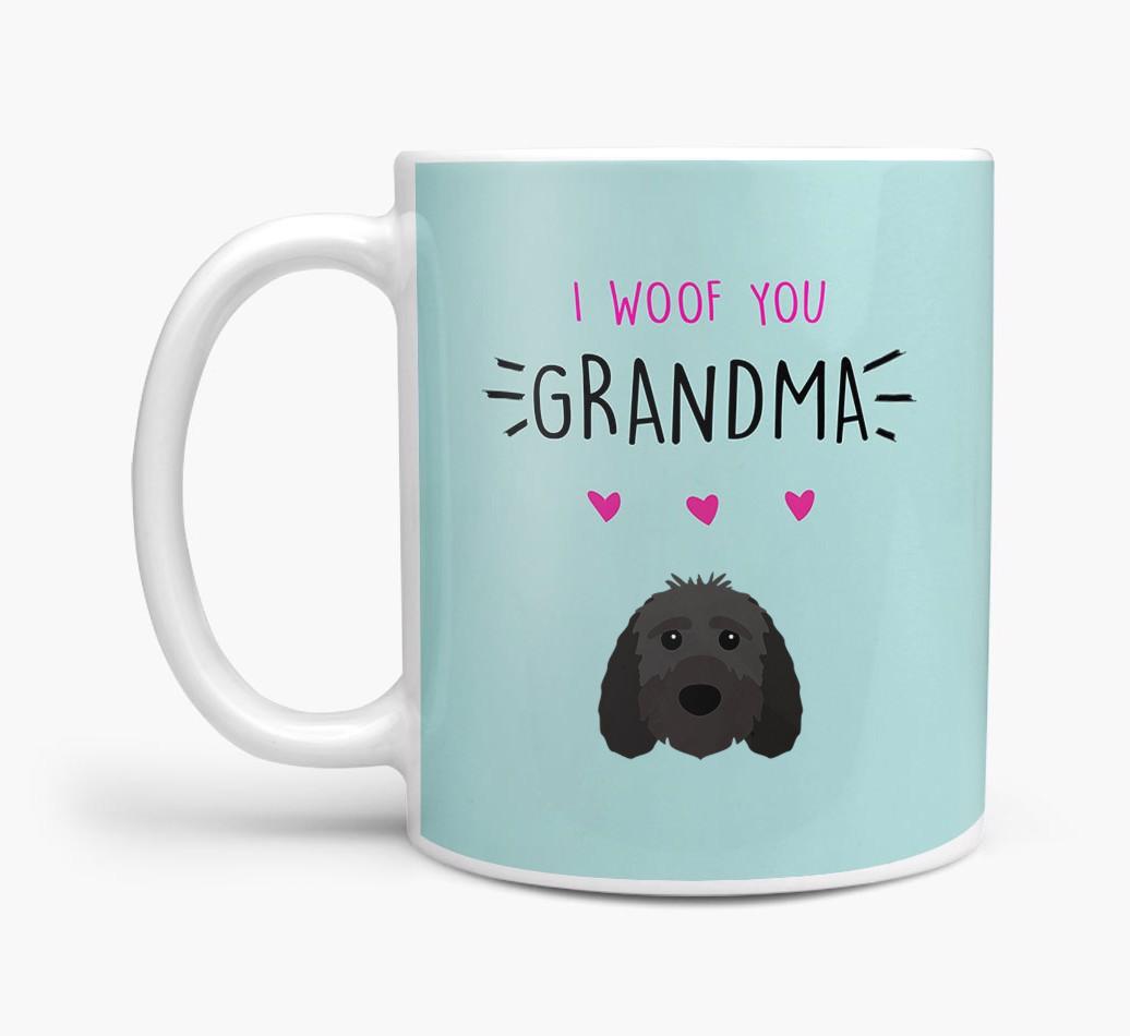 'I Woof You Grandma' Mug with {breedFullName} Icon