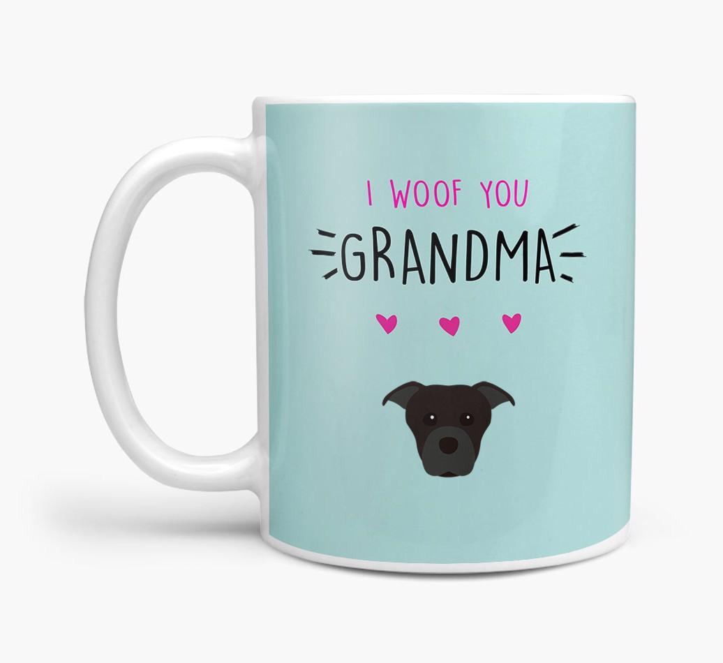'I Woof You Grandma' Mug with {breedFullName} Icon