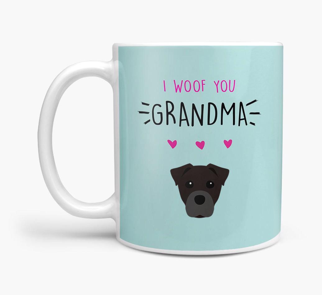 'I Woof You Grandma' Mug with {breedFullName} Icon