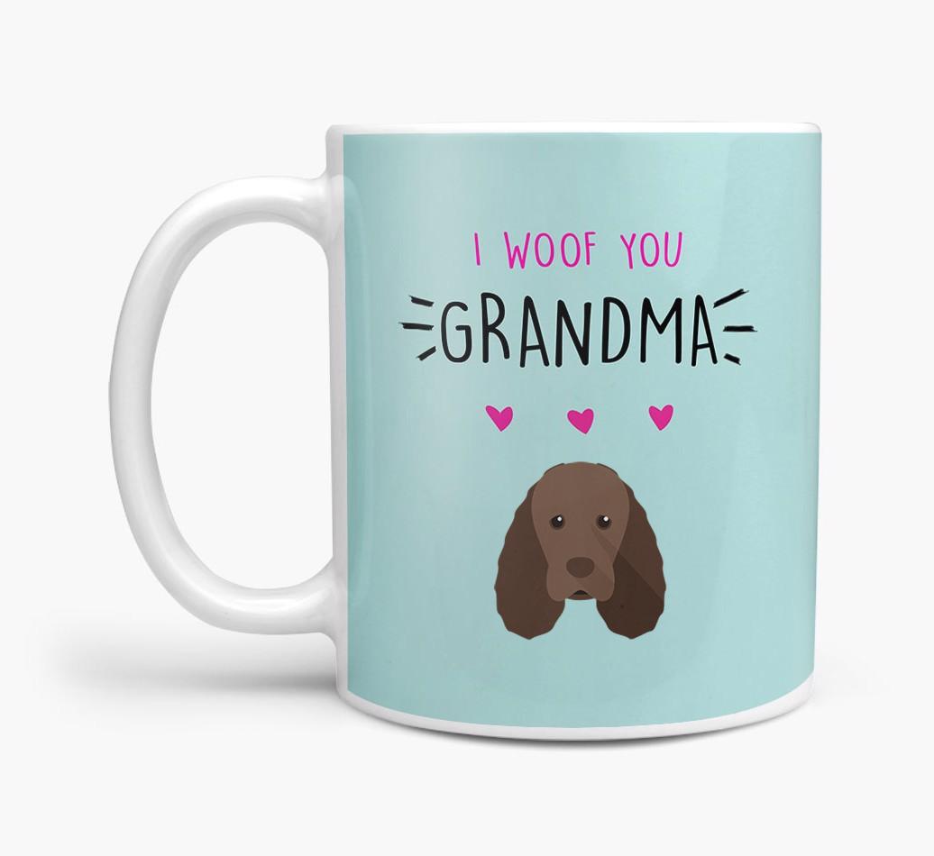 'I Woof You Grandma' Mug with {breedFullName} Icon