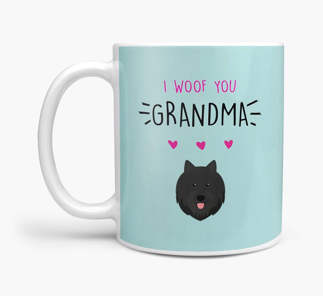 'I Woof You Grandma' Mug with {breedFullName} Icon