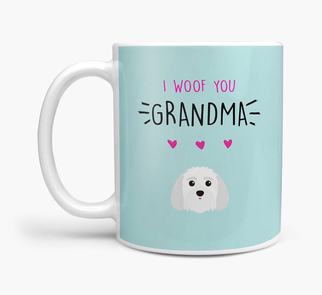 'I Woof You Grandma' Mug with {breedFullName} Icon