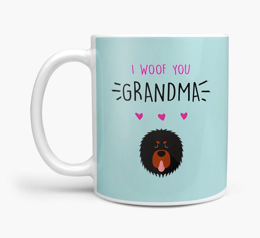 'I Woof You Grandma' Mug with {breedFullName} Icon