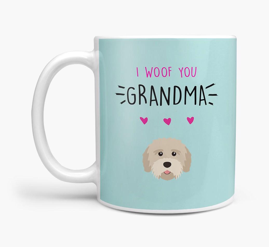 'I Woof You Grandma' Mug with {breedFullName} Icon