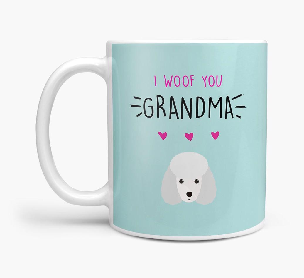 'I Woof You Grandma' Mug with {breedFullName} Icon