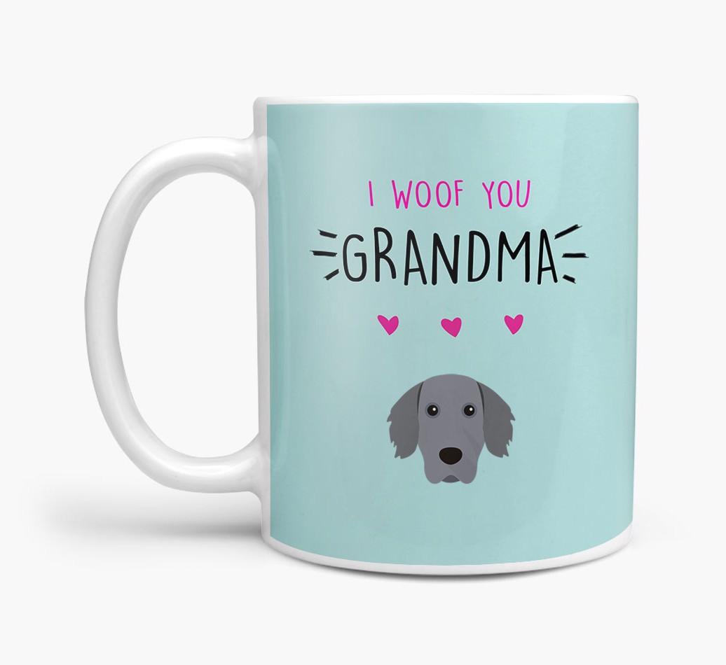 'I Woof You Grandma' Mug with {breedFullName} Icon