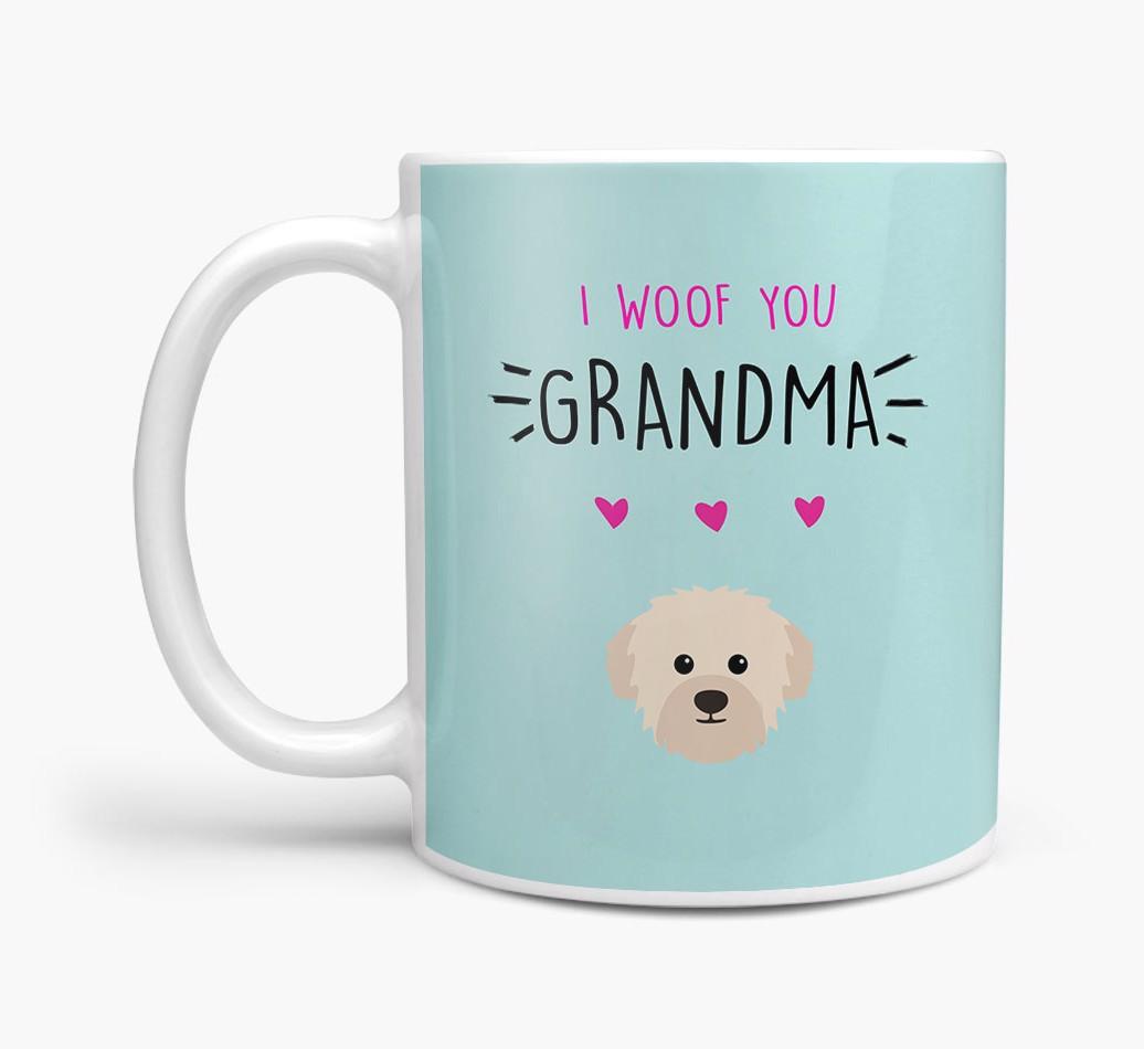 'I Woof You Grandma' Mug with {breedFullName} Icon