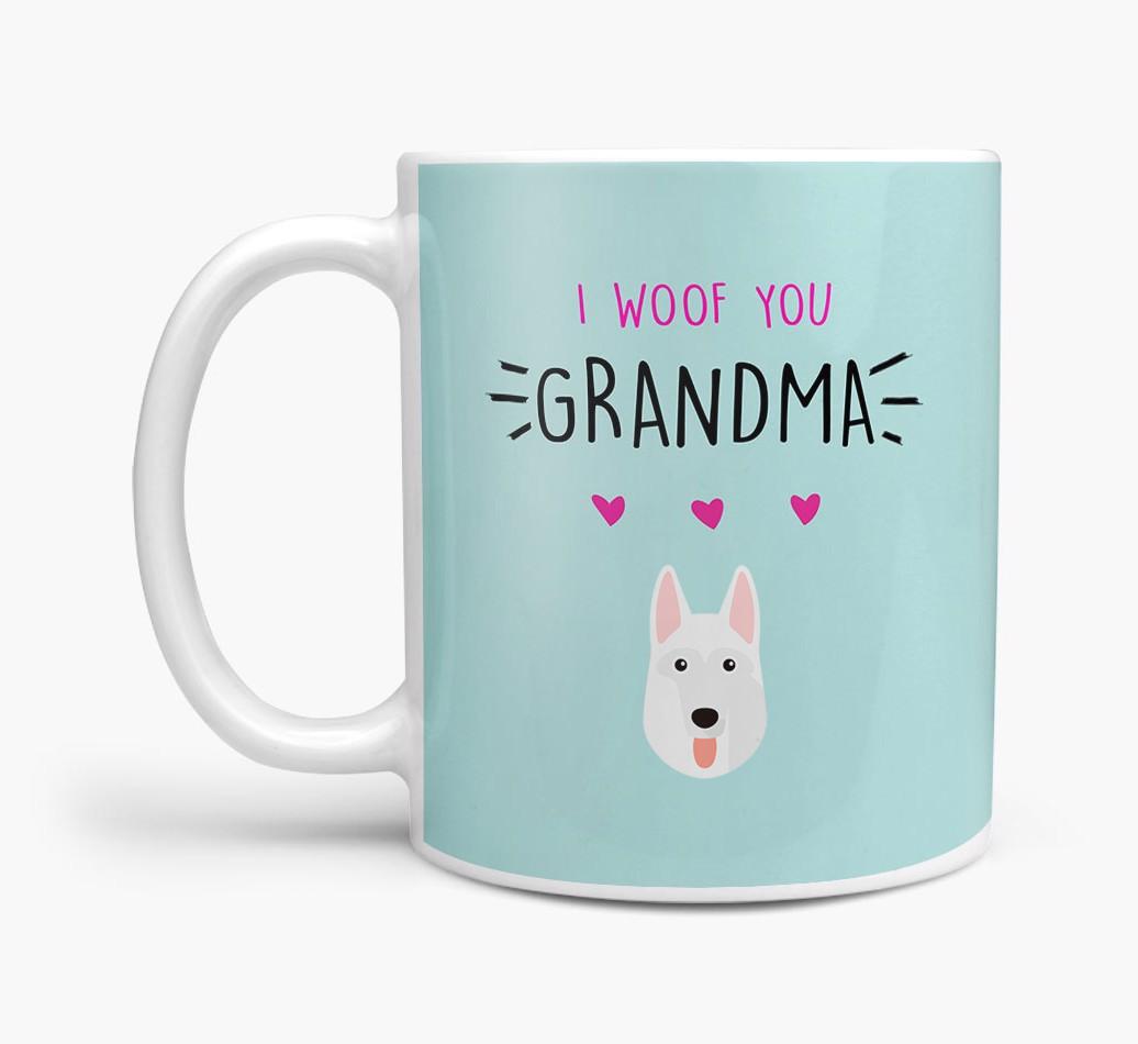 'I Woof You Grandma' Mug with {breedFullName} Icon